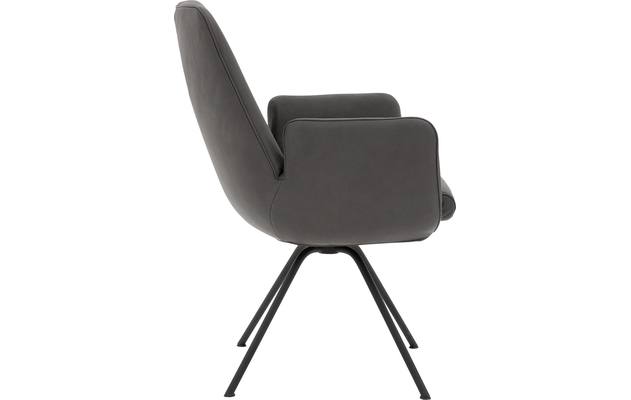 Goossens excellent eetkamerstoel mabach grijs leer - 8202454-04
