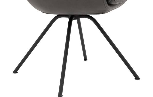 Goossens excellent eetkamerstoel mabach grijs leer - 8202454-06