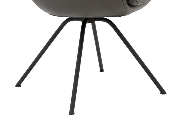 Goossens excellent eetkamerstoel mabach grijs leer - 8202454-06
