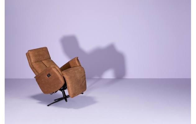 Goossens relaxstoel odyssey bruin micro leer - 8202522-02