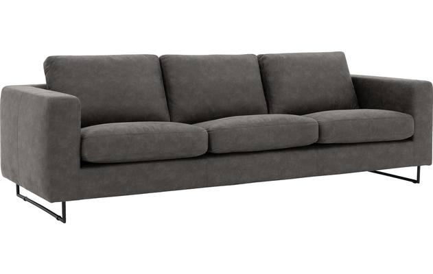 Goossens excellent zitbank jovani grijs micro leer - 8202548-2