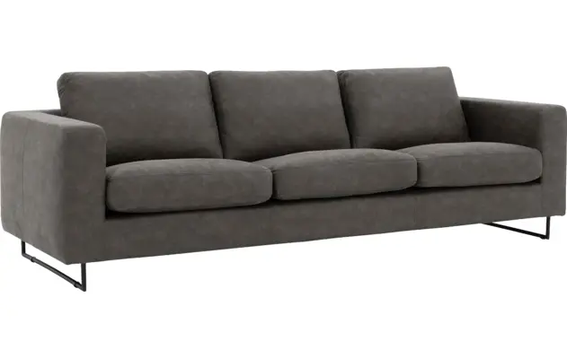 Goossens excellent zitbank jovani grijs micro leer - 8202548-2