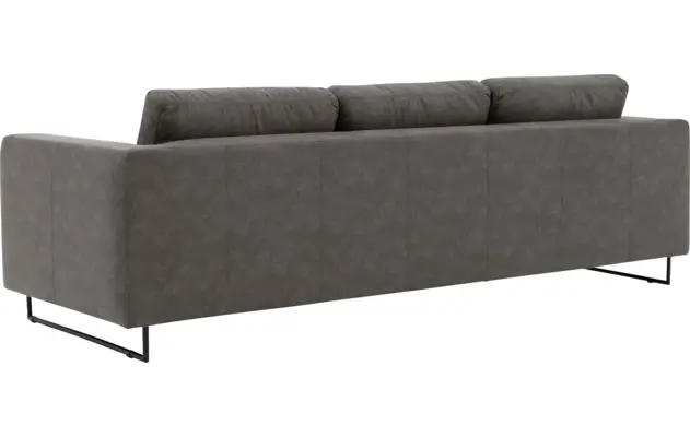 Goossens excellent zitbank jovani grijs micro leer - 8202548-3