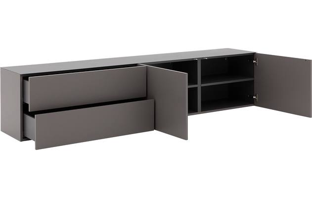 Goossens excellent dressoir monza zijdeglans grijs mdf - 8202571-04