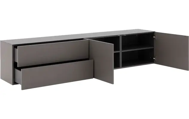Goossens excellent dressoir monza zijdeglans grijs mdf - 8202571-04