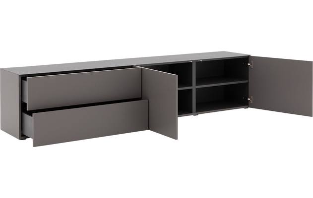 Goossens excellent dressoir monza zijdeglans grijs mdf - 8202572-04
