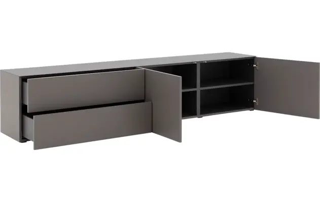 Goossens excellent dressoir monza zijdeglans grijs mdf - 8202572-04