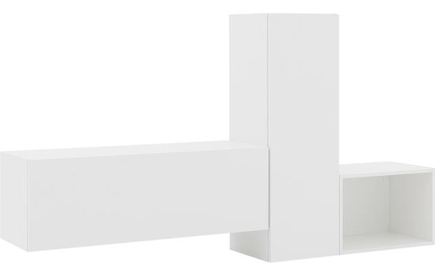 Goossens excellent wandmeubel monza ecowood wit mdf - 8202573-09