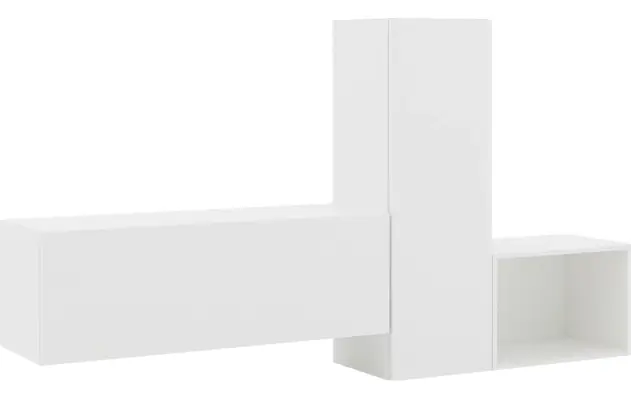 Goossens excellent wandmeubel monza ecowood wit mdf - 8202573-09