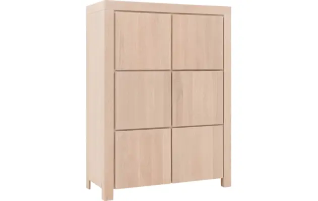Goossens opbergkast clear wit eiken - 8203022-02