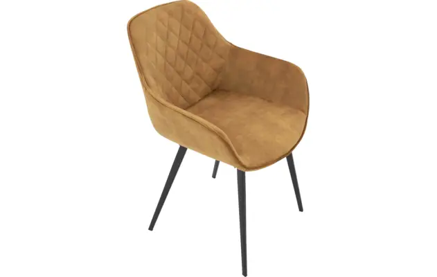 Goossens basic eetkamerstoel ebi geel stof - 8203173-04
