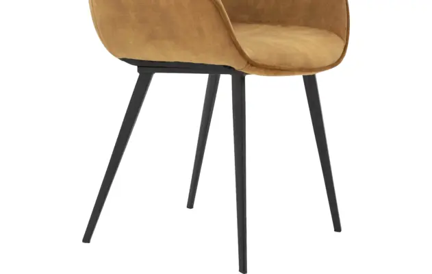 Goossens basic eetkamerstoel ebi geel stof - 8203173-05