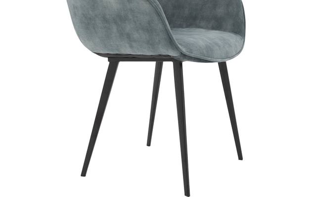 Goossens basic eetkamerstoel ebi blauw stof - 8203176-05