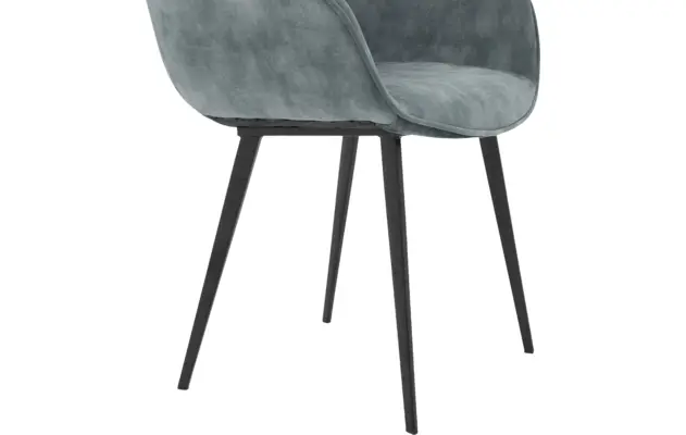Goossens basic eetkamerstoel ebi blauw stof - 8203176-05
