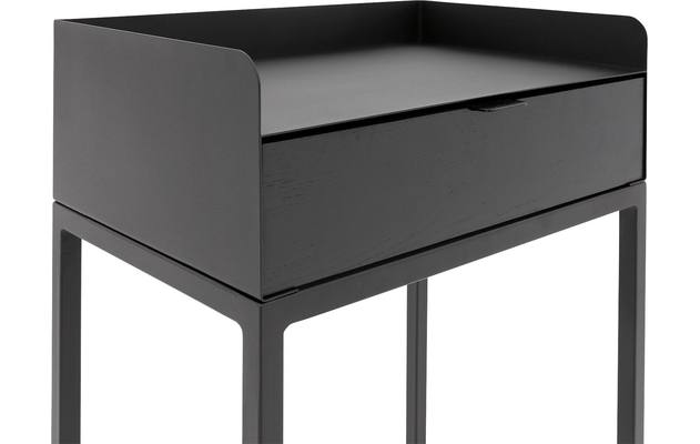 Goossens nachtkastje vide zwart eiken - 8203204-05