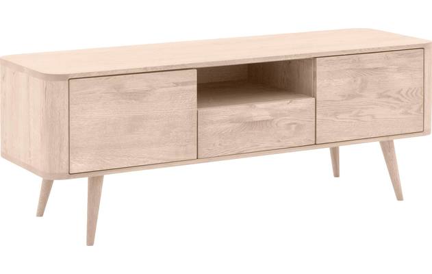 Goossens tv meubel bjarte wit eiken - 8203355-02