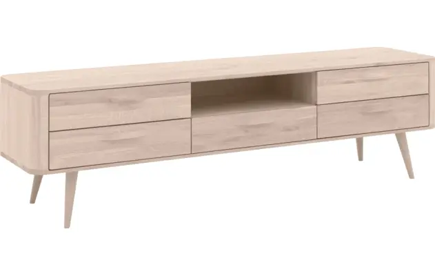 Goossens tv meubel bjarte wit eiken - 8203356-02