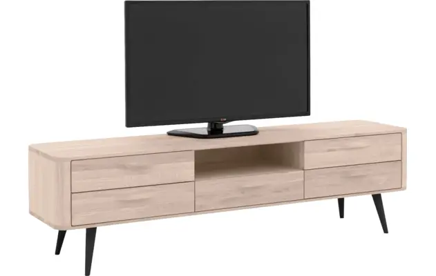 Goossens tv meubel bjarte wit eiken - 8203359-04