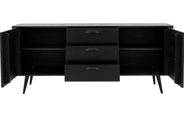 Goossens dressoir bjarte zwart eiken - 8203405-03