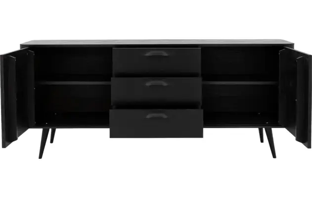 Goossens dressoir bjarte zwart eiken - 8203405-03