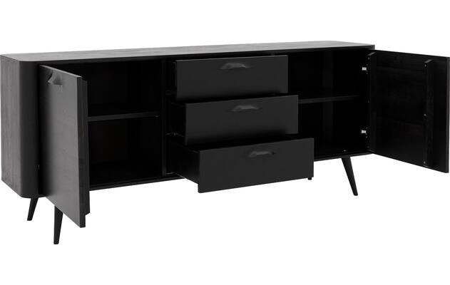 Goossens dressoir bjarte zwart eiken - 8203405-04
