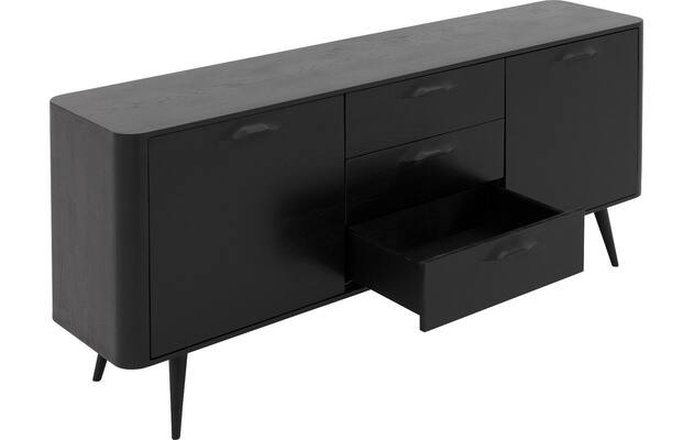 Goossens dressoir bjarte zwart eiken - 8203405-05