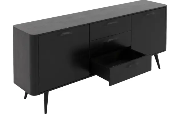Goossens dressoir bjarte zwart eiken - 8203405-05