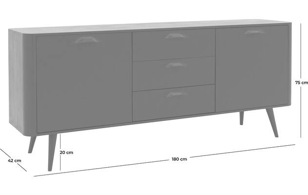 Goossens dressoir bjarte wit eiken - 8203405-goossens-bjarte-dressoir-eiken-50