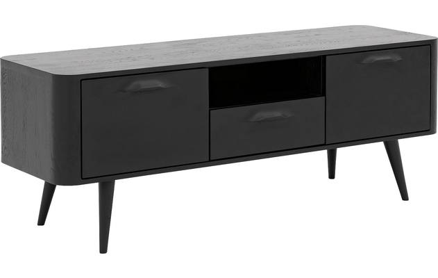 Goossens tv meubel bjarte zwart eiken - 8203423-02