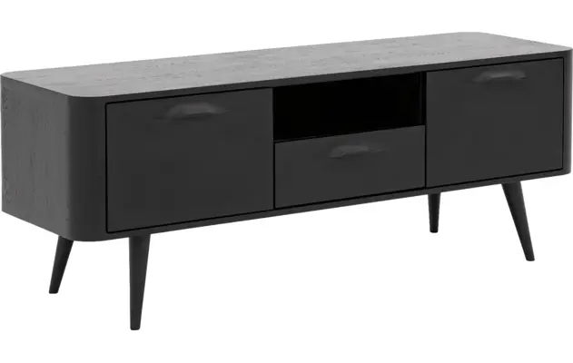 Goossens tv meubel bjarte zwart eiken - 8203423-02