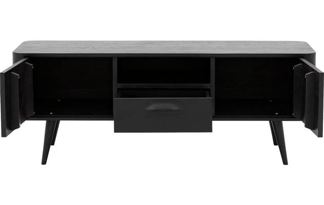 Goossens tv meubel bjarte zwart eiken - 8203423-04