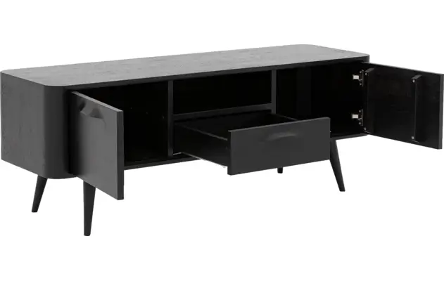 Goossens tv meubel bjarte zwart eiken - 8203423-06