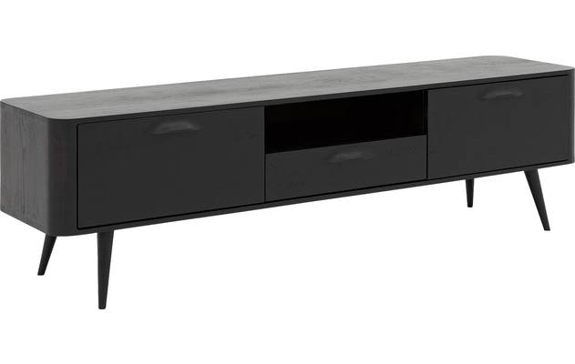 Goossens tv dressoir bjarte zwart eiken - 8203425-A-02