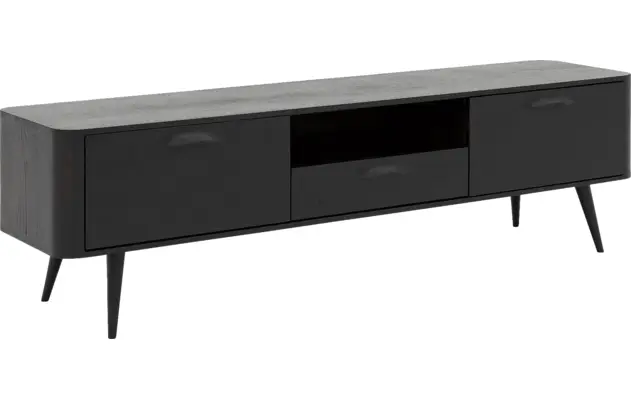 Goossens tv dressoir bjarte zwart eiken - 8203425-A-02