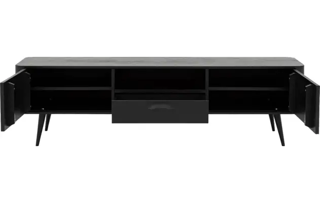 Goossens tv dressoir bjarte zwart eiken - 8203425-A-03