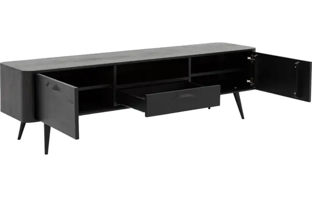 Goossens tv dressoir bjarte zwart eiken - 8203425-A-04