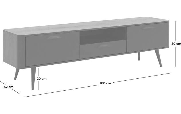 Goossens tv dressoir bjarte wit eiken - 8203425-goossens-bjarte-tv-meubel-eiken-zwart-50