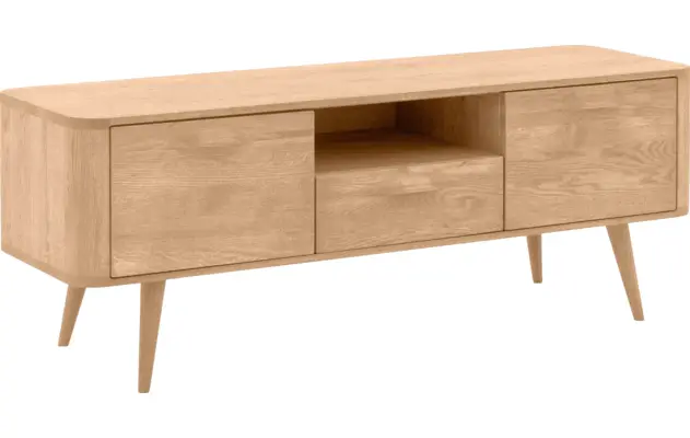 Goossens tv meubel bjarte wit eiken - 8203446-02