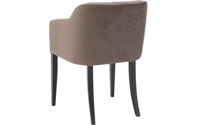 Goossens eetkamerstoel peda bruin stof - 8203562-03