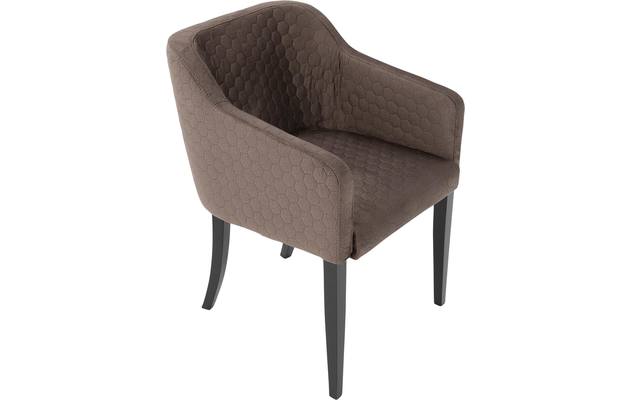 Goossens eetkamerstoel peda bruin stof - 8203562-04