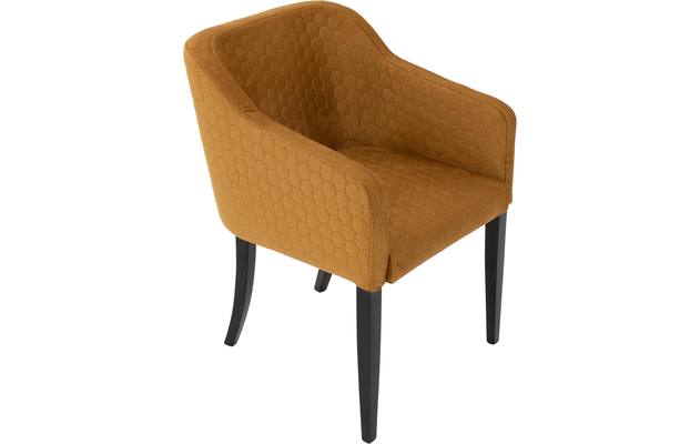 Goossens eetkamerstoel peda geel stof - 8203563-04