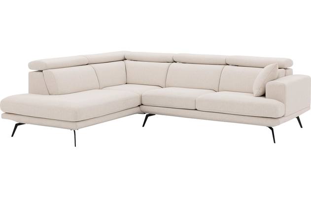 Goossens hoekbank viggo wit stof - 8203579-03