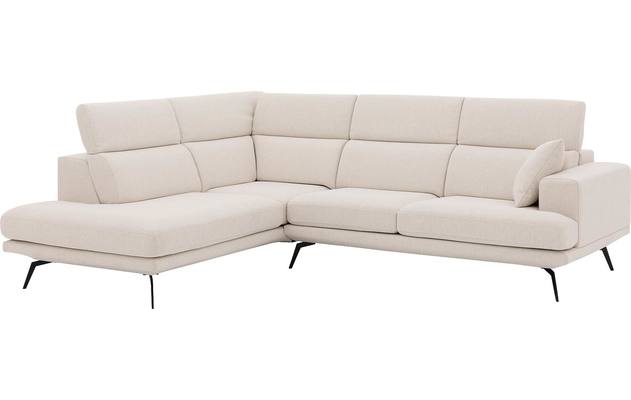 Goossens hoekbank viggo wit stof - 8203579-04