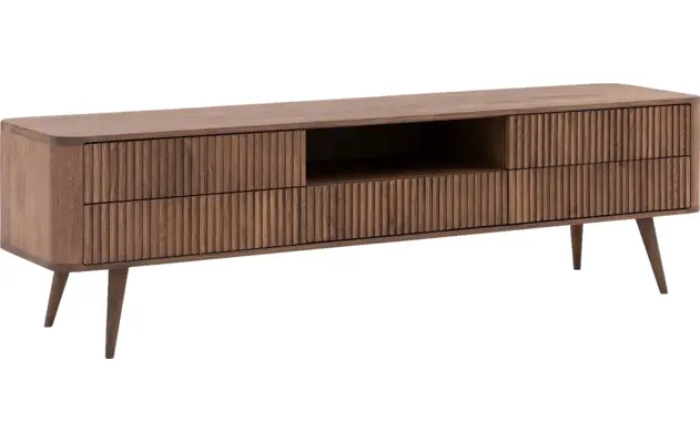 Goossens tv meubel seppe donker bruin eiken - 8203768-02