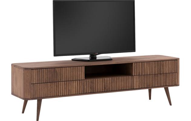 Goossens tv meubel seppe donker bruin eiken - 8203768-04