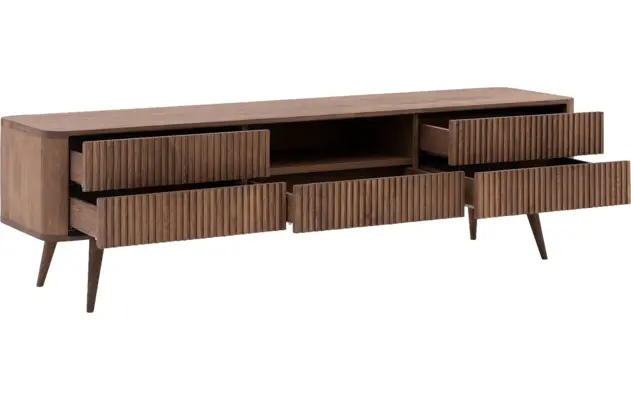 Goossens tv meubel seppe donker bruin eiken - 8203768-05