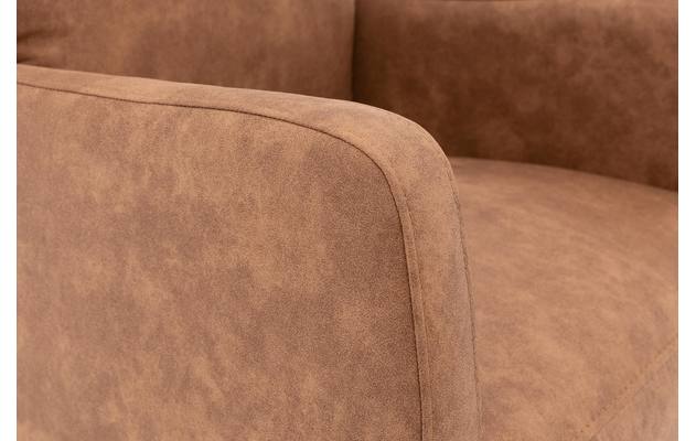Goossens eetkamerstoel leen bruin microvezel - 8203896-05
