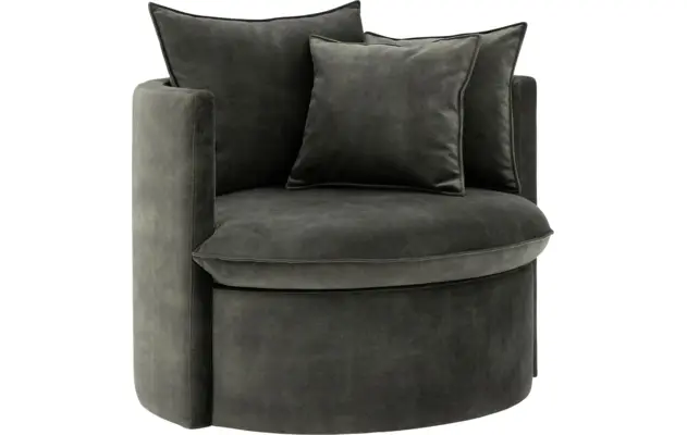 Goossens fauteuil bonne groen stof - 8204034-B-03