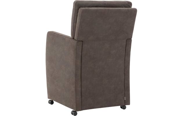 Goossens eetkamerstoel leen bruin micro leer - 8204048-02