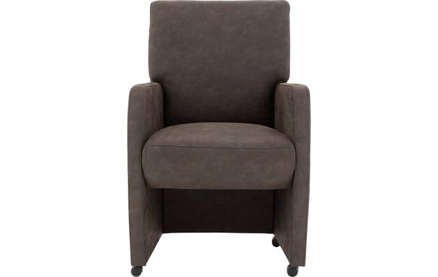 Goossens eetkamerstoel leen bruin micro leer - 8204048-03